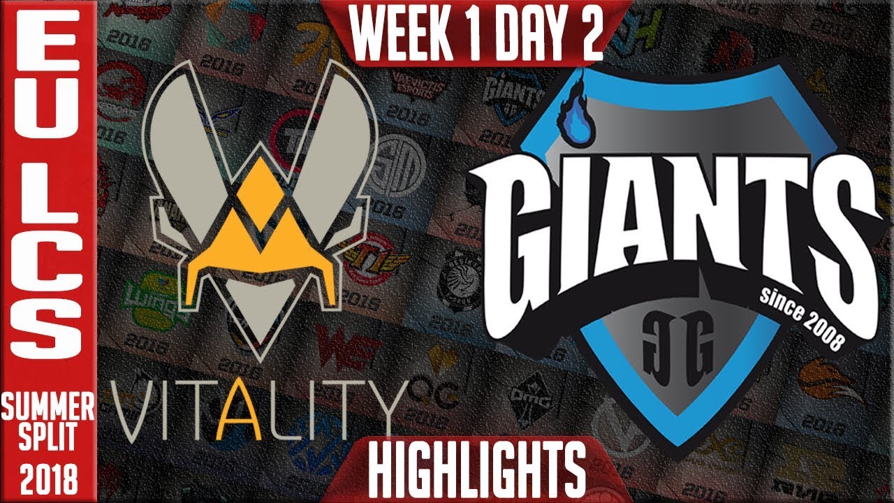 VIT vs GIA Highlights | EU LCS Summer 2018 Week 1 Day 2 | Vitality vs Giants Gaming