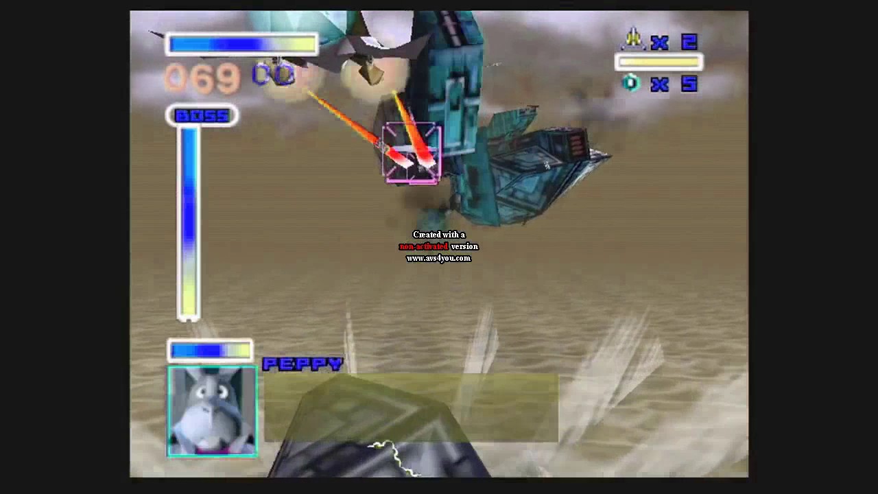 Star Fox 64 Fox vs Attack Carrier inverted version