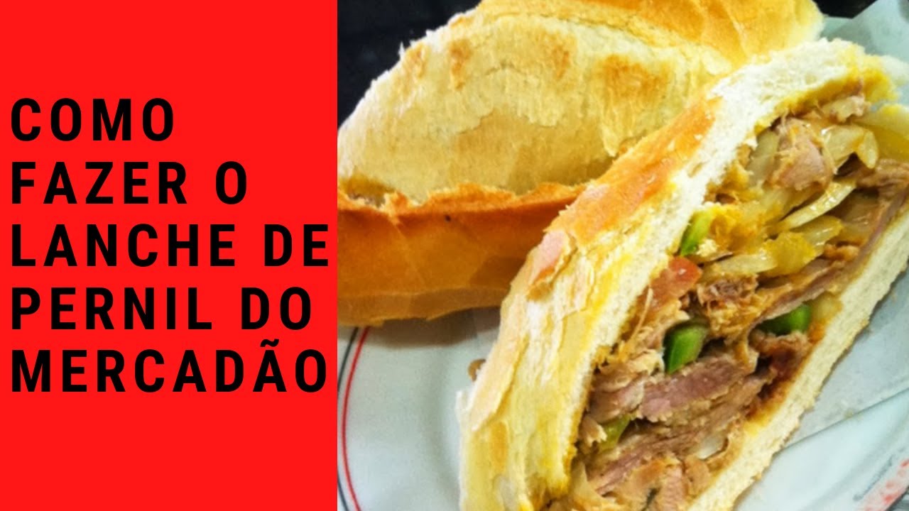 Como fazer o famoso lanche de pernil do mercadão municipal de São Paulo #lanche