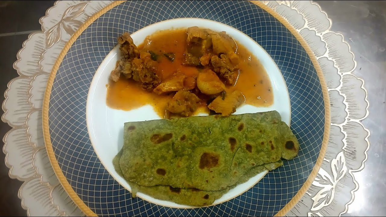 Palak chapati & chicken gravy ✨🐓| food | lifestyle 