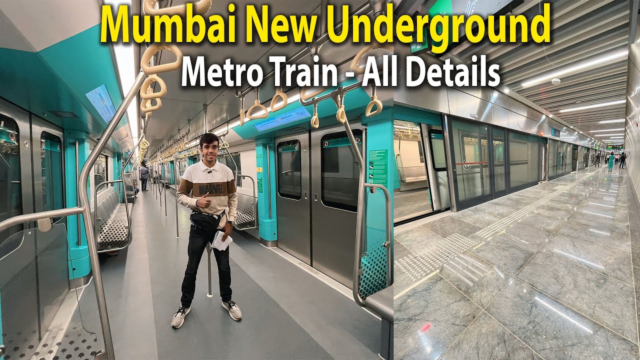 Mumbai New Underground Metro Train Jouney | BKC To Aarey Station
