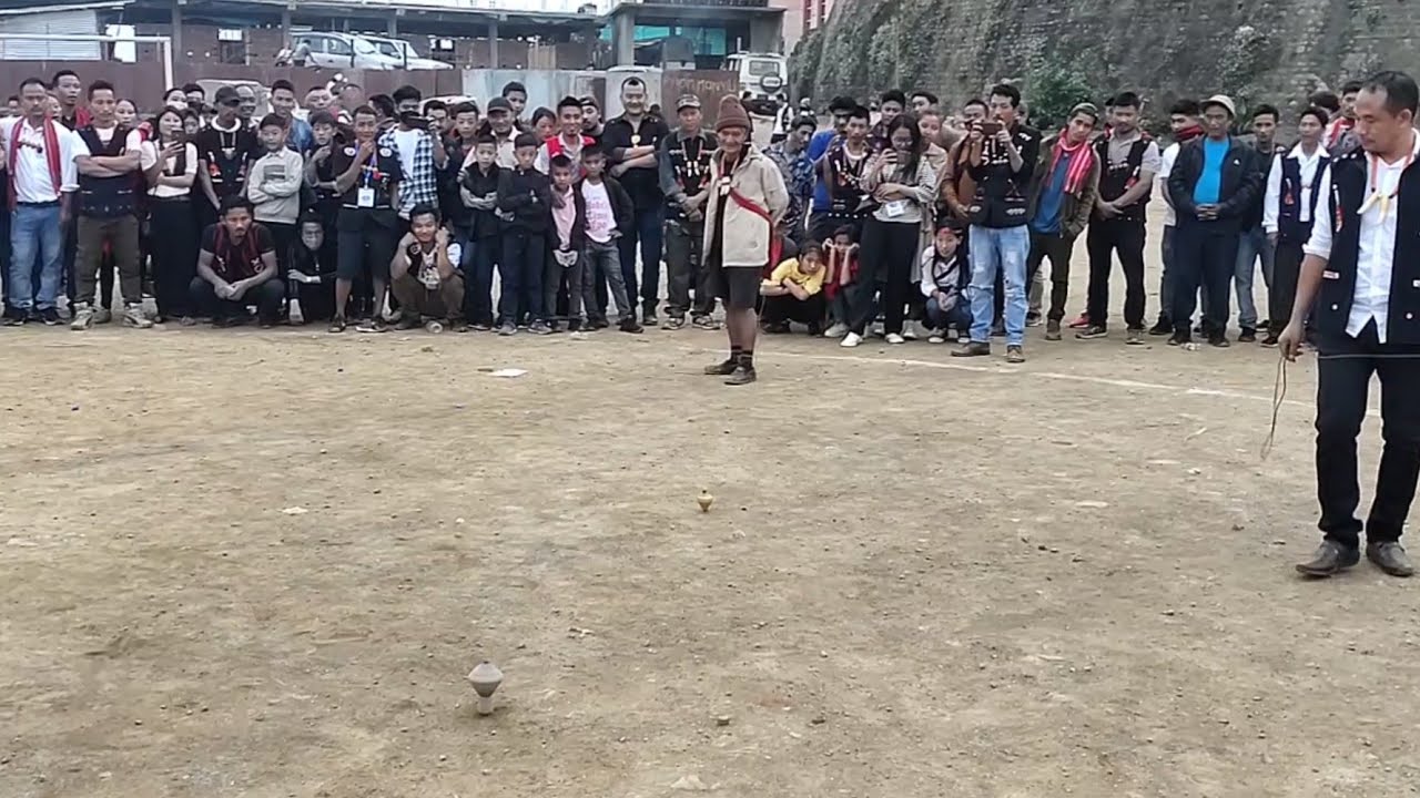 Top Spinning Competition (Pahngshung) Phom Monyiü (Tribal Festival 2022)