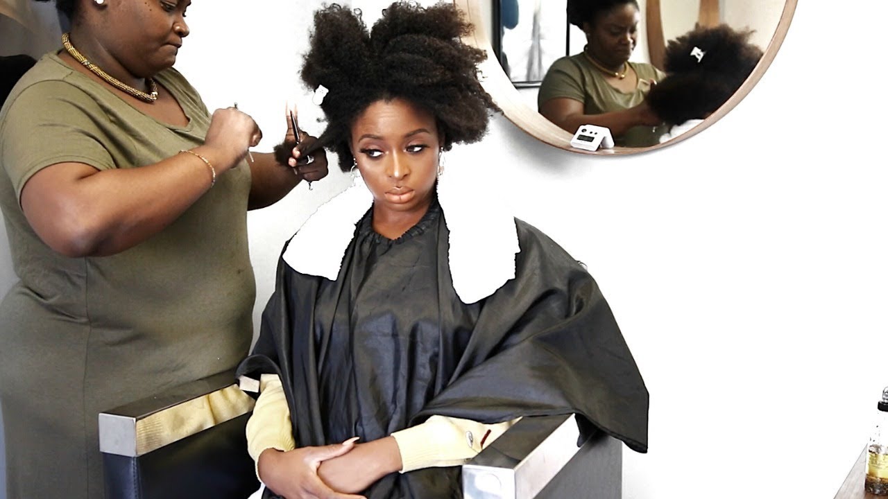 NATURAL HAIR SALON VISIT: 4C NATURAL HAIR clip ins?