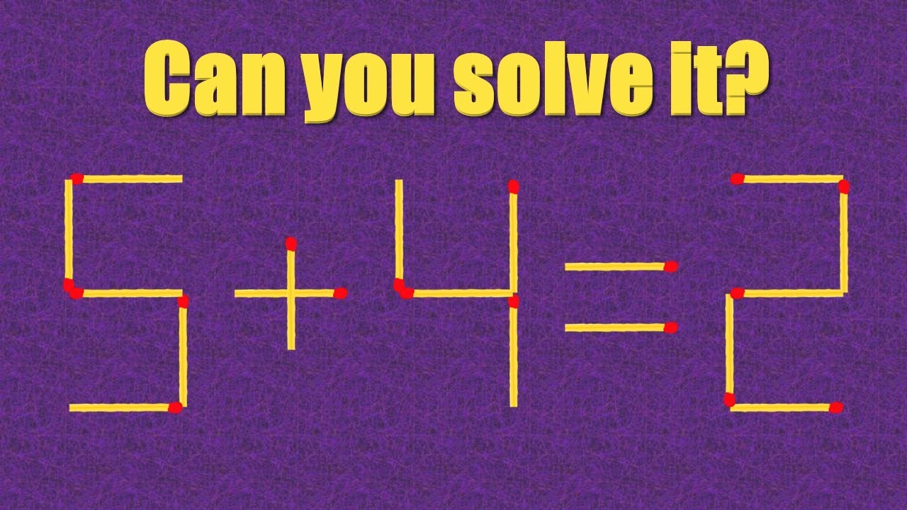 🧠 Move 1 Stick To Make Equation Correct 🧠 - Matchstick Puzzle Quiz