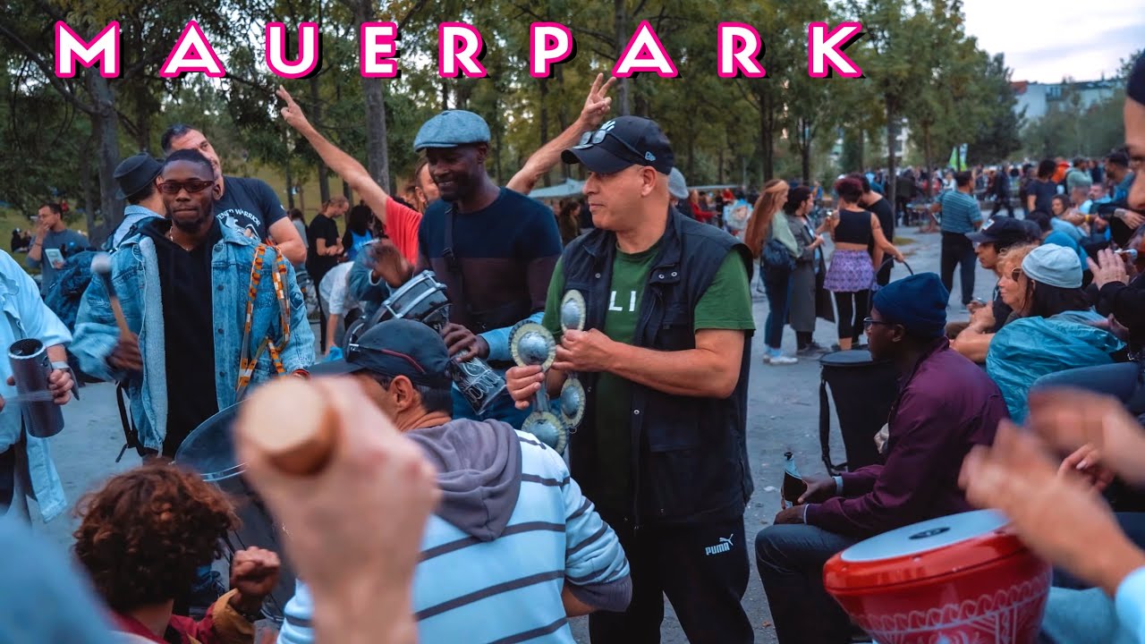 Mauerpark Drummers - Improvised Drumming Circle  ♫ Djembe ♫ Group Drumming
