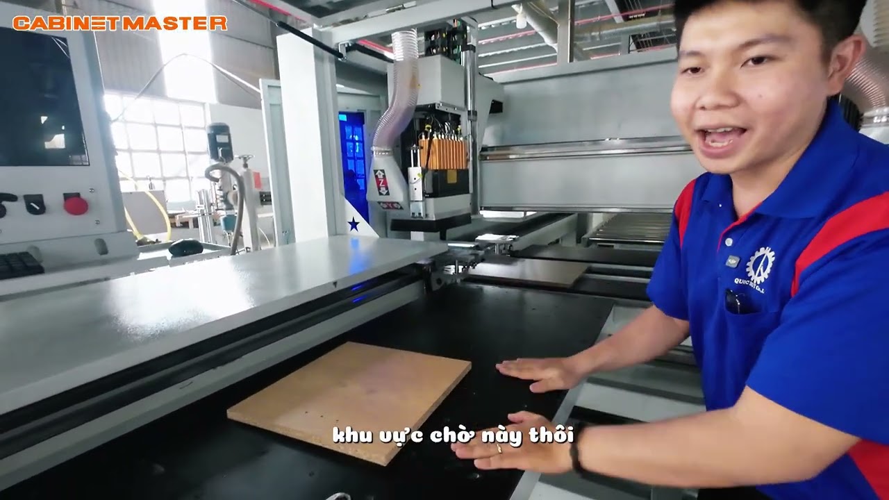 Khoan 6 Mặt Chỉ Trong 1 Bước - Review Chi Tiết Máy Khoan CNC 6 Mặt Tại Xưởng Nội Thất - CB 126S