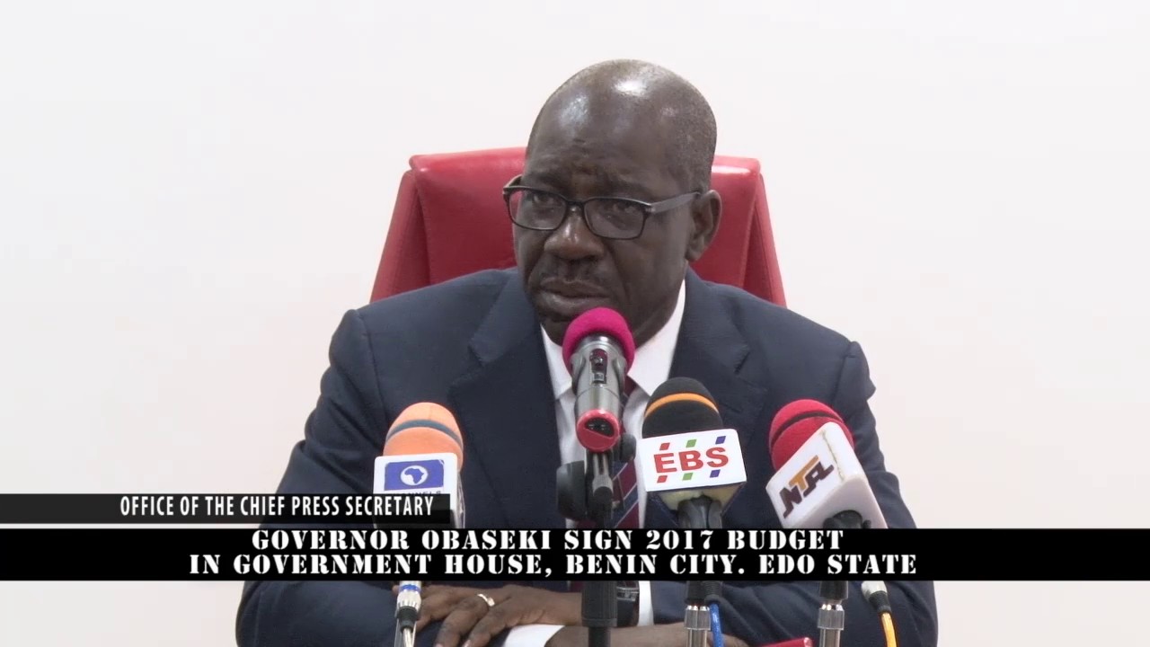 Signing of Edo 2017 Budget