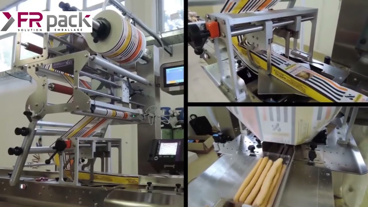 FLOWPACK ensacheuse automatique emballage de BISCUITS en Barquettes FILM PAPIER  - FR PACK