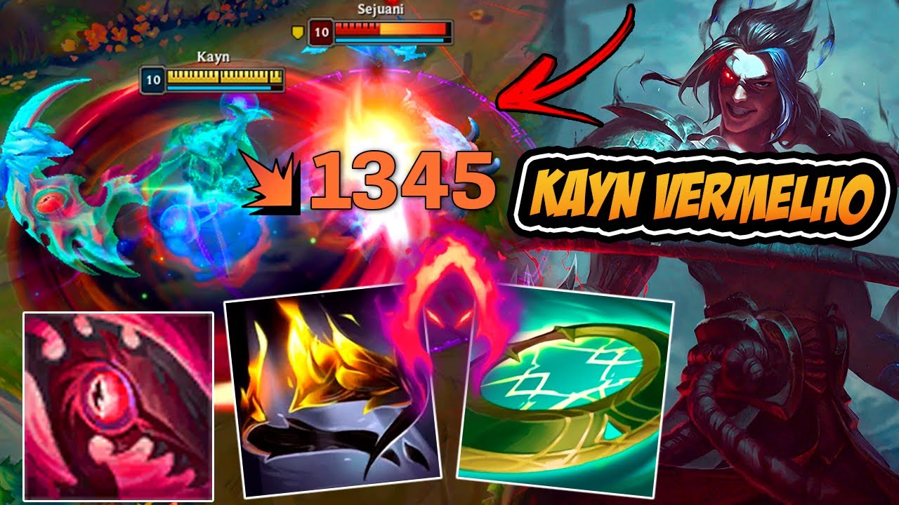 O NOVO KAYN VERMELHO FULL LETALIDADE É UM MONSTRO *build op* - LEAGUE OF LEGENDS