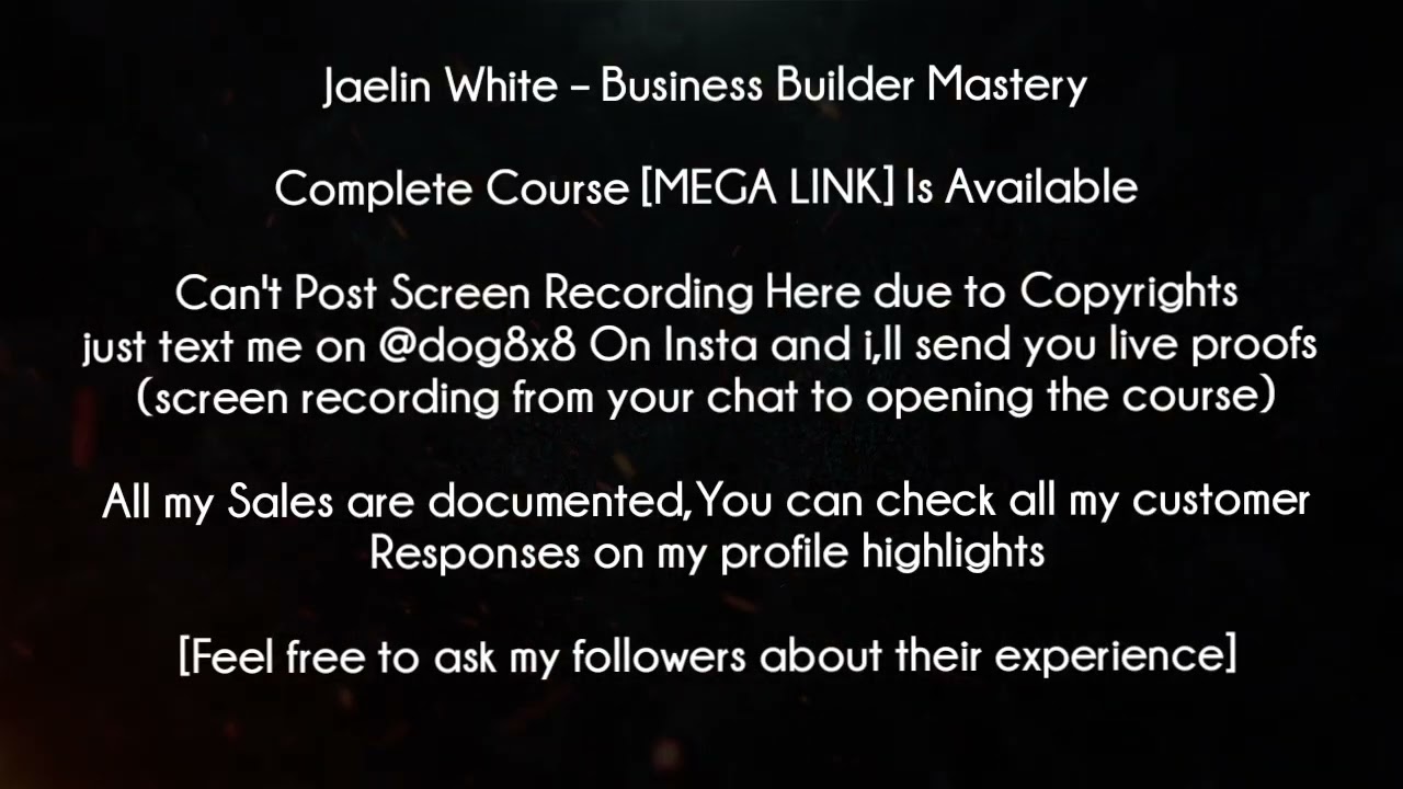 Jaelin White Course - Business Builder Mastery download