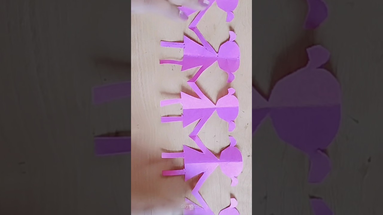 Paper Doll Chain DIY Cute craft ideas #diy #papercrafts #cristmasdecor #paperart #snowflakes #paper
