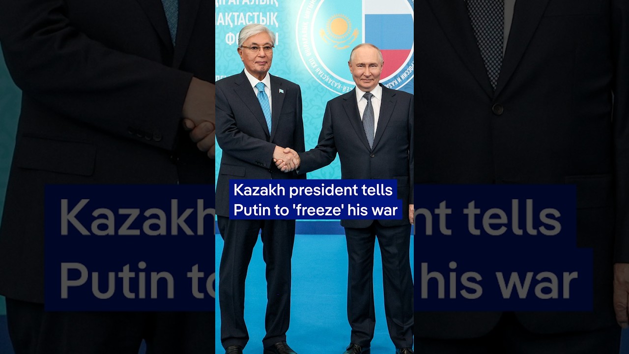 Kazakh president tells Putin to 'freeze' his war | DW News