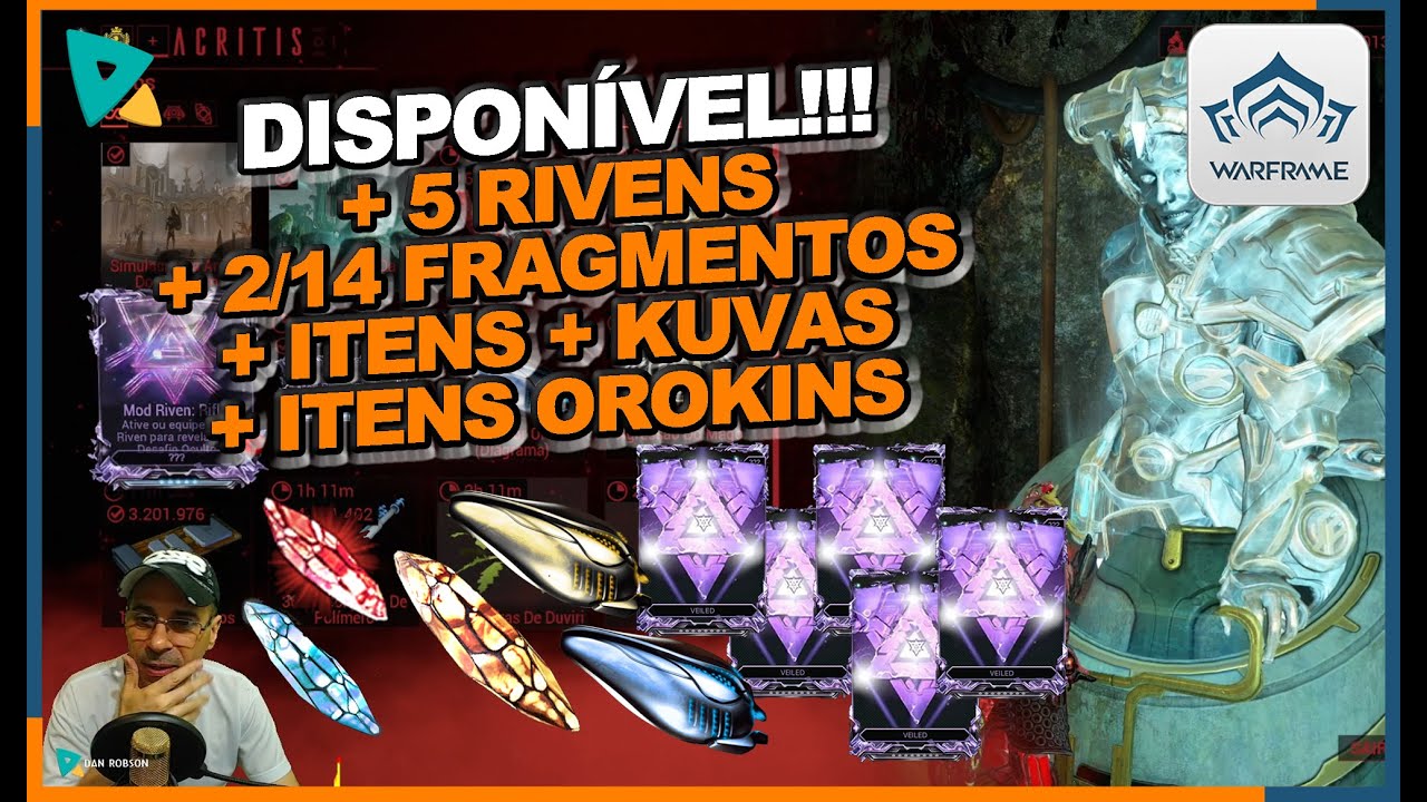 #warframe Disponível + 5 Rivens + 2/15 Fragmentos Arconte + Kuvas + Reator + Catalisador !