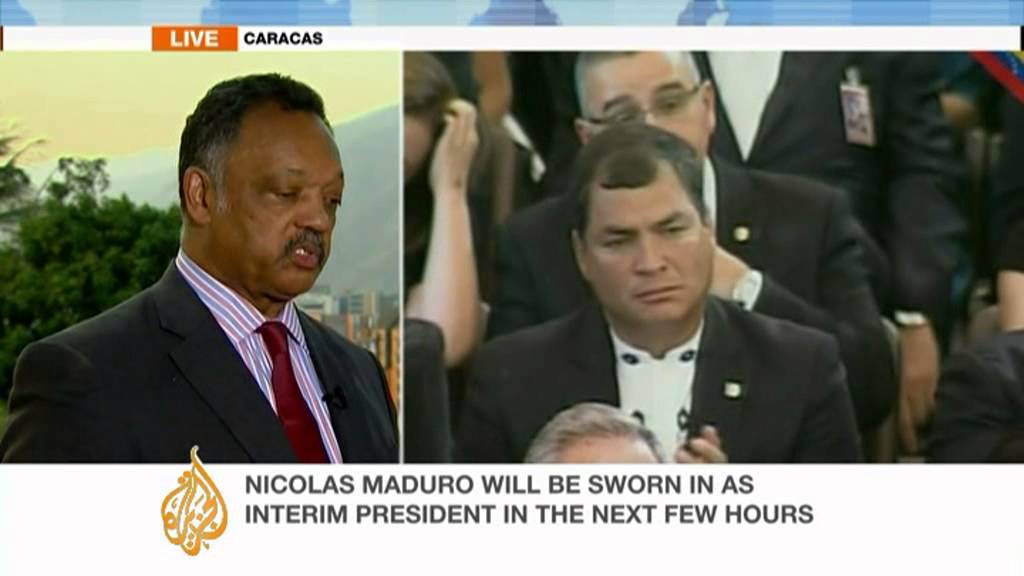 Jesse Jackson attends Chavez funeral