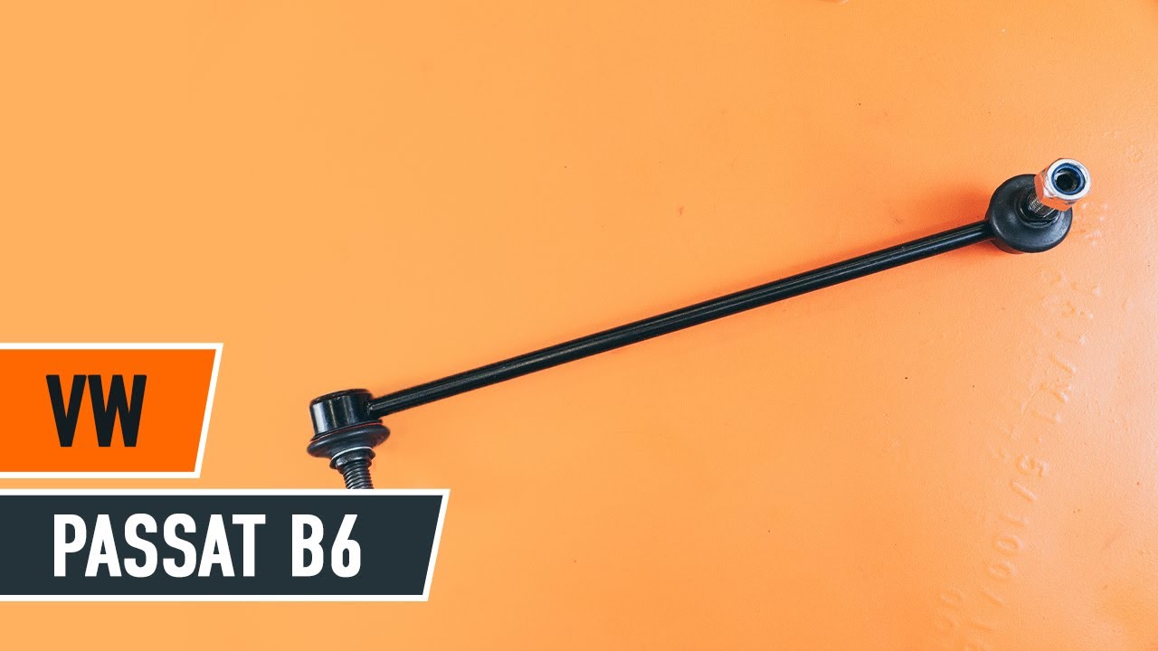How to change front anti roll bar link on VW PASSAT B6 [TUTORIAL AUTODOC]