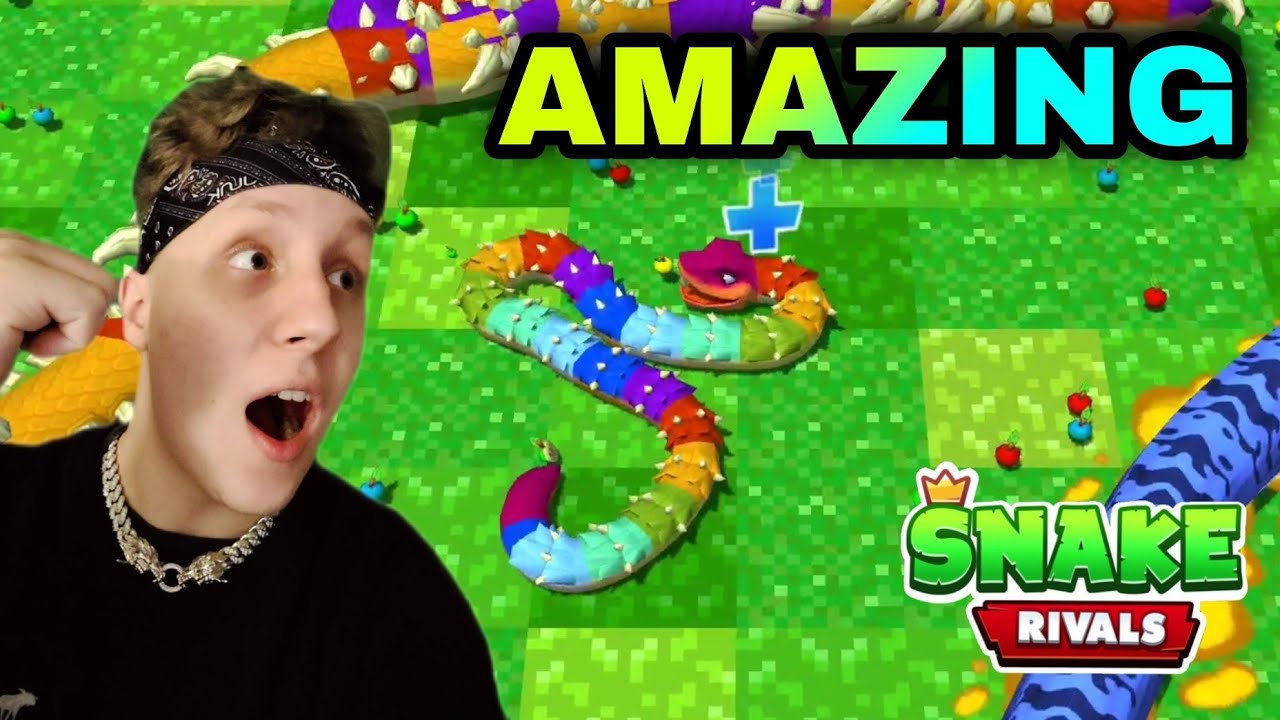 THE MOST COLORFUL SNAKE EVER! TASTE THE RAINBOW -  Snake Rivals Snek Gameplay Walkthrough! &lsaquo; YROR &rsaquo;
