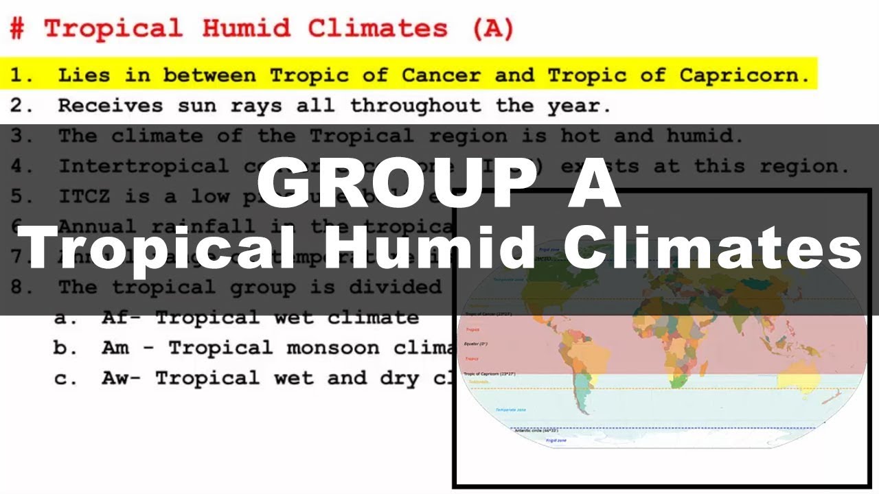 Koppen Scheme - Tropical Humid Climate (A) | UPSC IAS Geography
