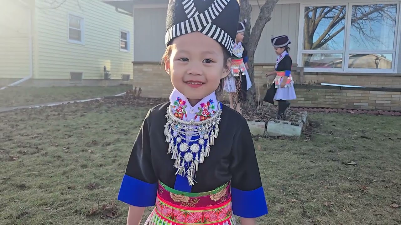 12/30/24 - Kids wearing Hmong clothes 1