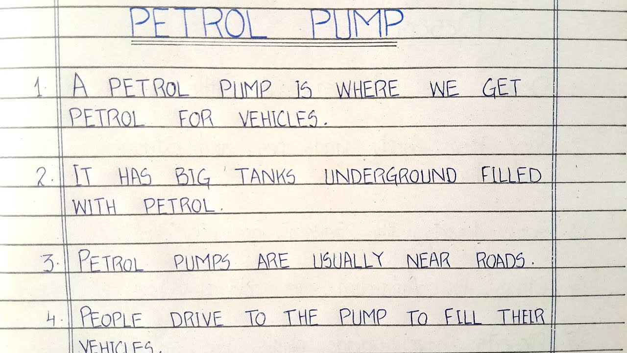 10 Lines on Petrol Pump | Few Lines About Petrol Pump | Essay on Save Fuel