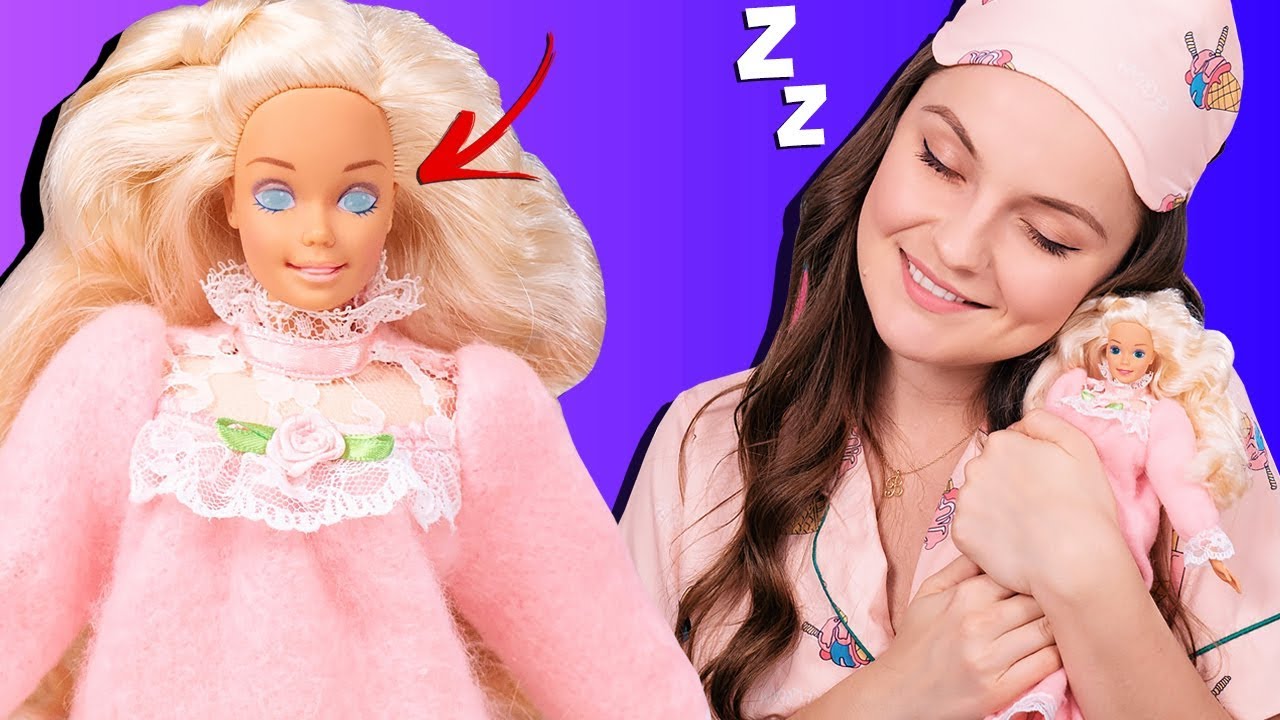 Что с ее глазами?😱 Проверяю спящий механизм Bedtime Barbie 1993, обзор и распаковка