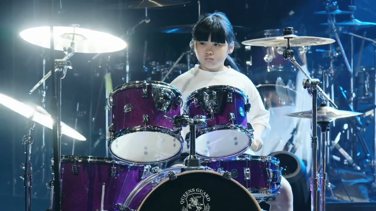 8-year-old drummer plays drums, SHO NUFF -- BY ZORO