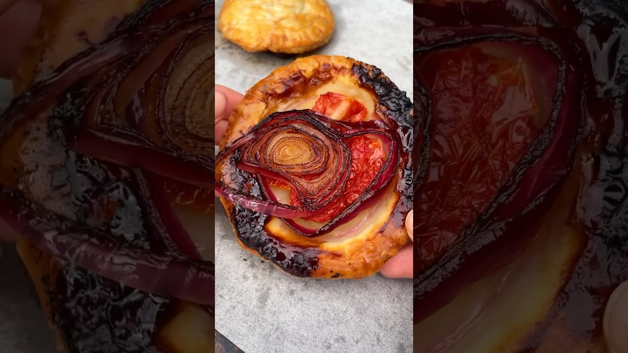 Day 48 of 100: Upside Down Puff Pastry 🍅 #puffpastry #recipe #appetizer #easyrecipes