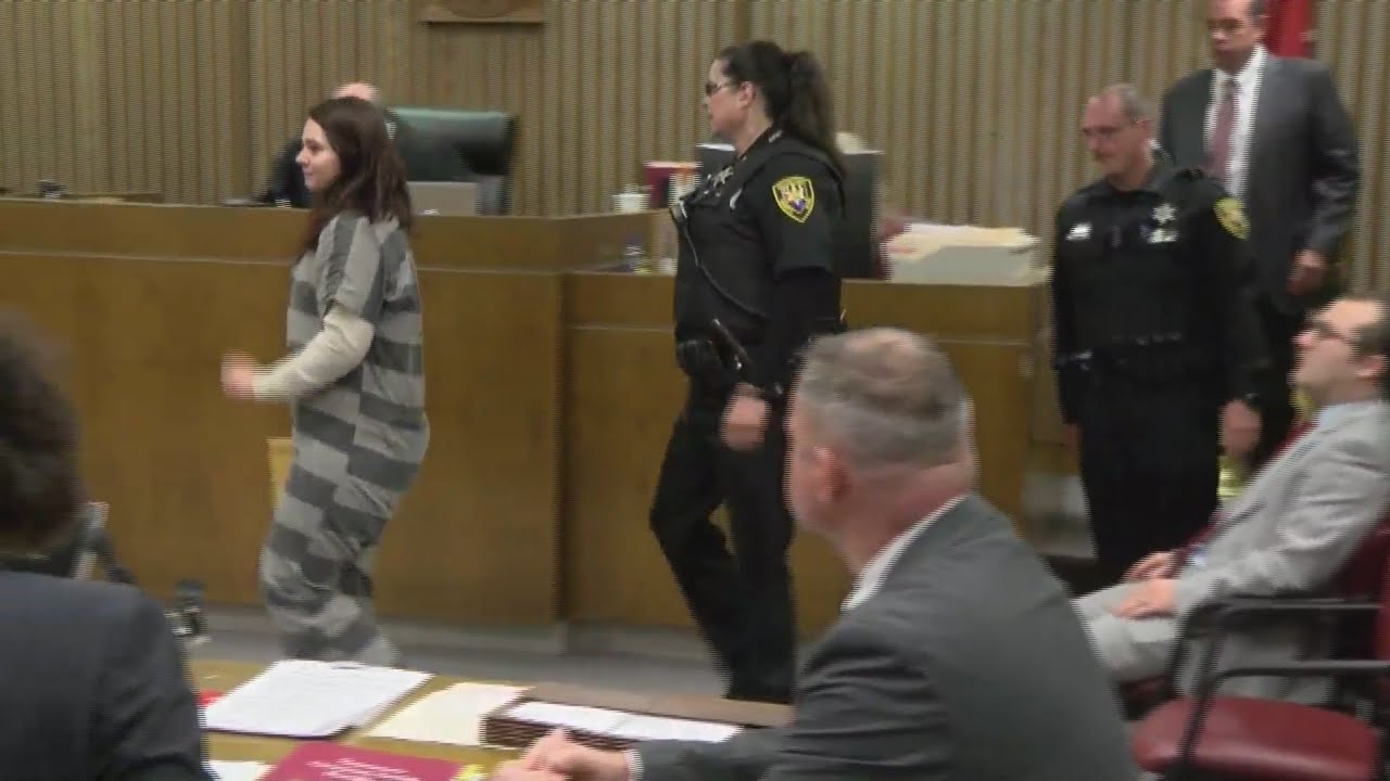 Megan Boswell appears in court for first time since authorities discover remains believed to be Evel