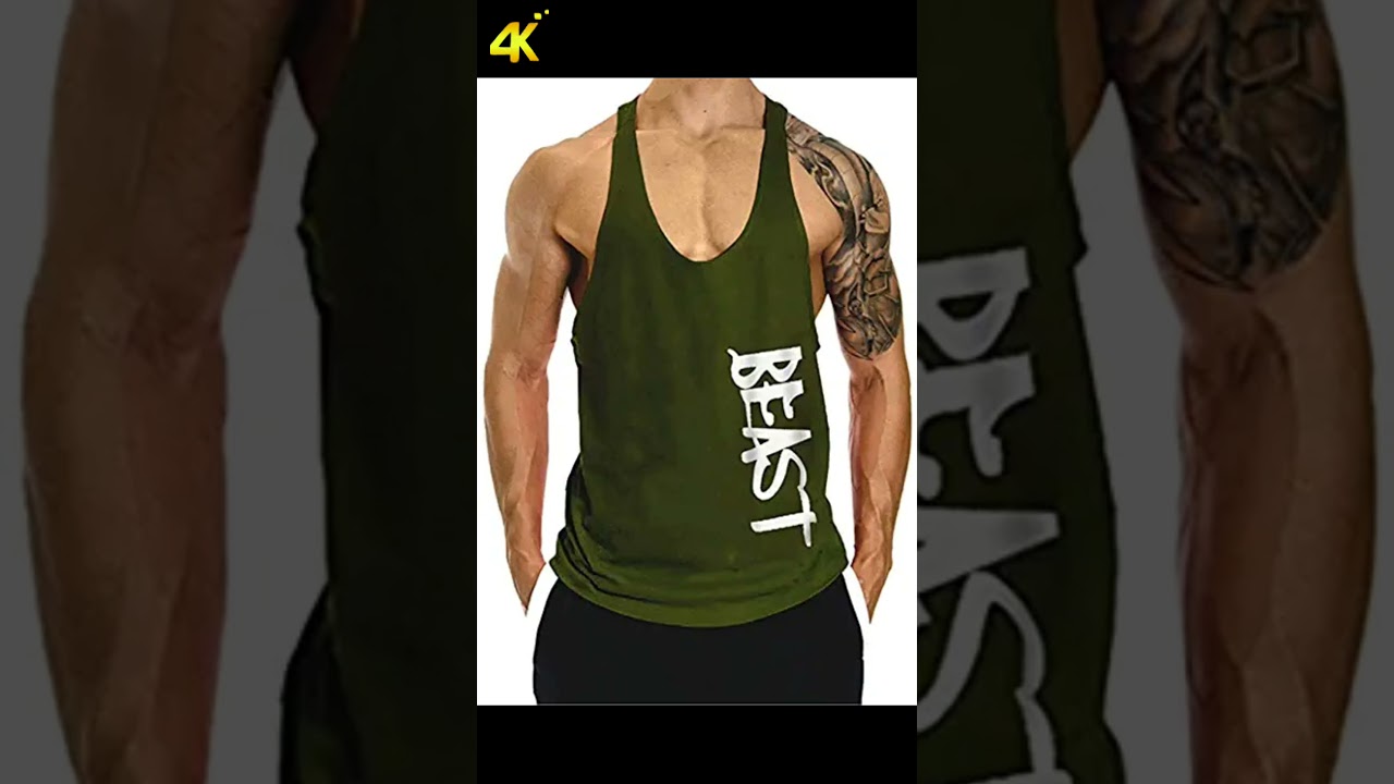 THE BLAZZE Men's Regular Fit Gym Vest #shorts