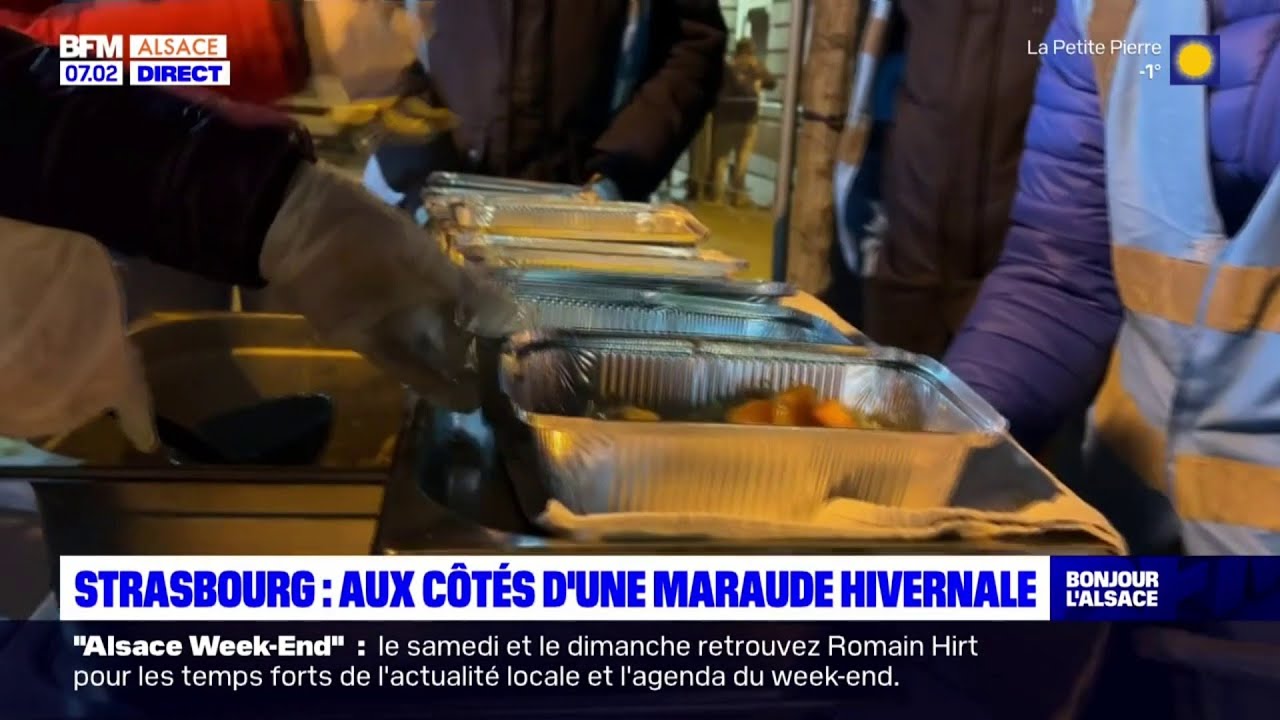 Bas-Rhin: une maraude hivernale devant la gare de Strasbourg