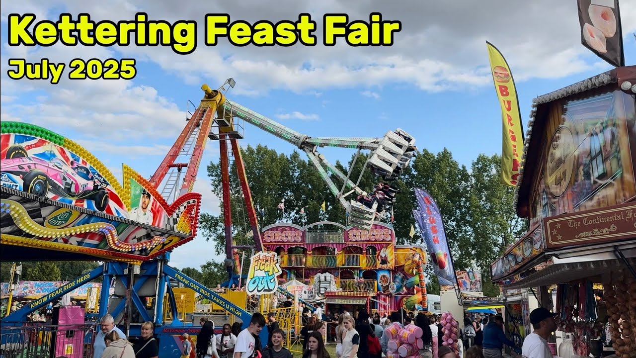 Kettering Feast Fair July 2025 Full Walkaround #funfair #fairrides