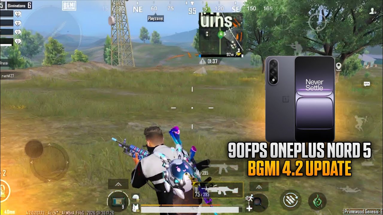 90 FPS 4.2 UPDATE BGMI 🔥 ZERO RECOIL SENSITIVITY || ALL SETTING 😨 BGMI / PUBG - Oneplus Nord 5 