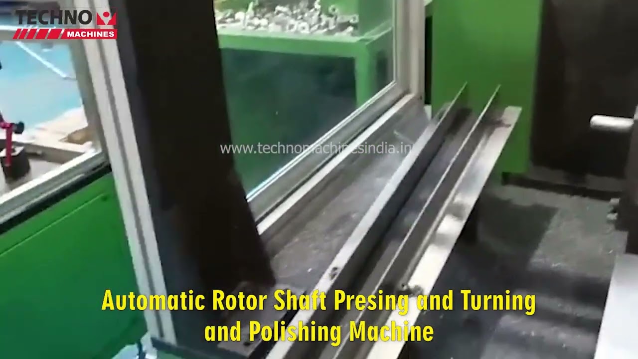 Automatic Rotor Shaft Pressing Turning and Polishing Machine | Techno Machines India