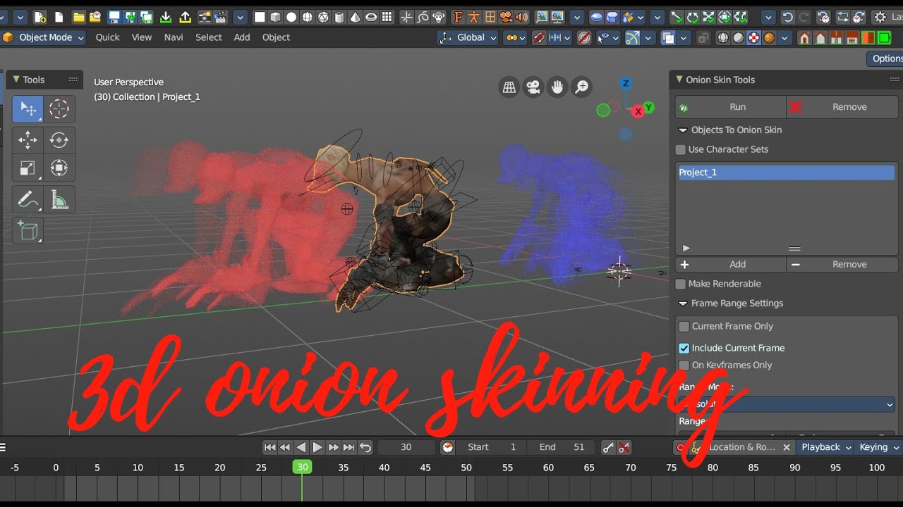 Bforartists 3d onion skinning