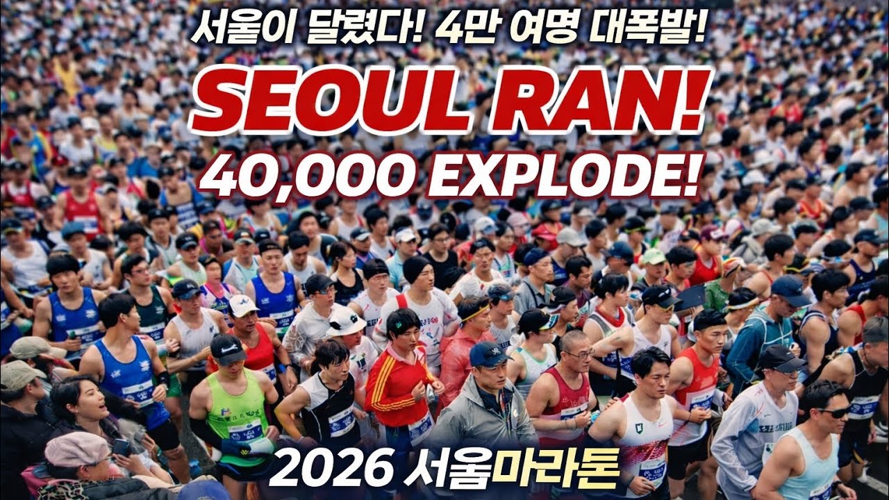 (4K)서울이 달렸다! 4만 러너 대폭발  2026 서울마라톤. Seoul Runs! 40,000 Runners Explode at the 2026 Seoul Marathon.