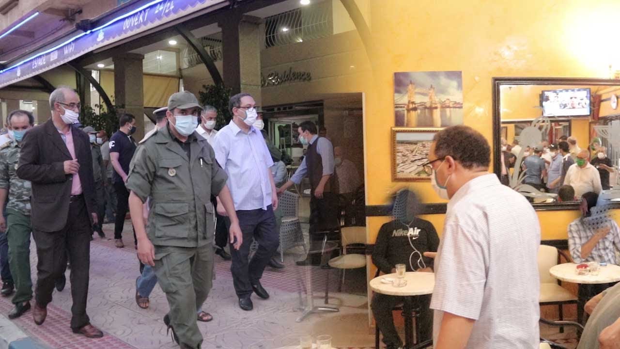 بعدارتفاع عدد الاصابات:عامل إقليم سطات يداهم مقاهي لم تحترم الإجراءات المتخذة ويقوم بزجر المخالفين