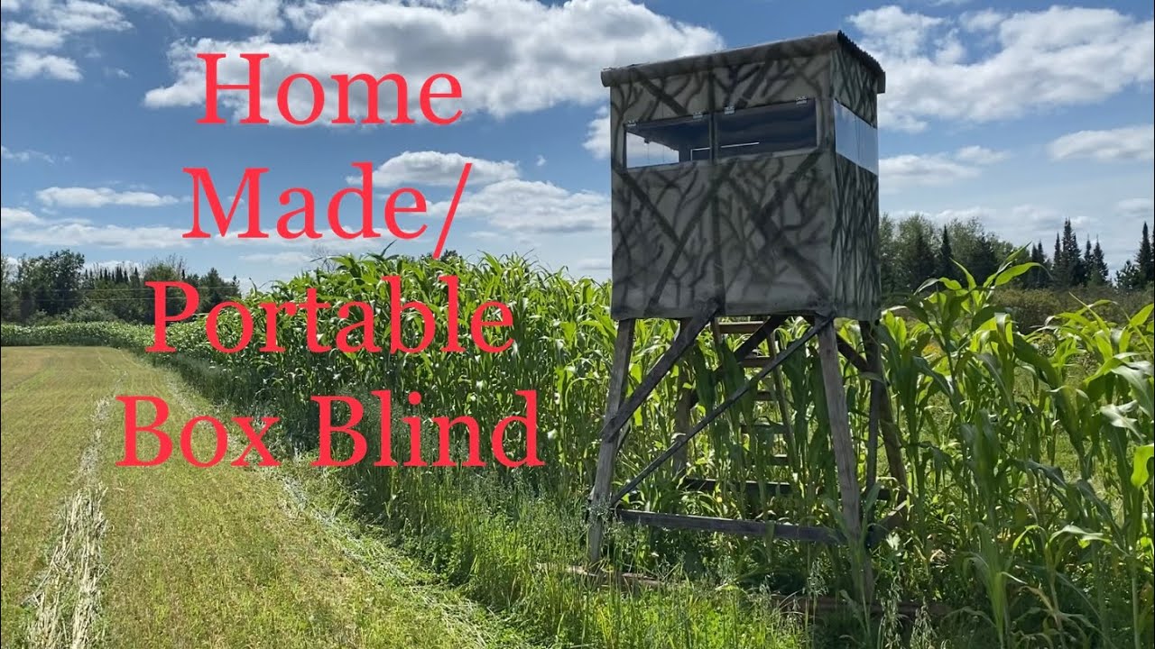 Homemade DIY box blind for bow and gun hunting