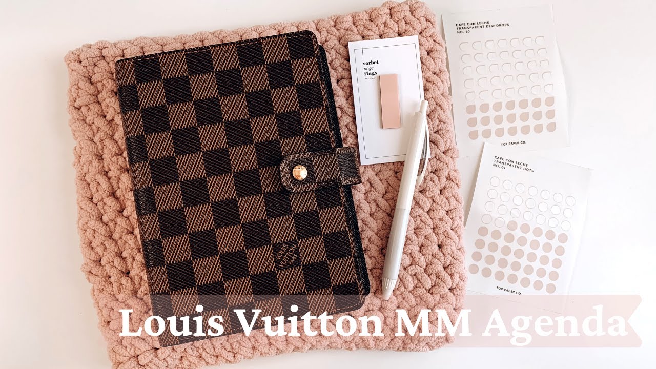 My Personal Planner Setup & Flip Through | Louis Vuitton MM Agenda in Damier Ebene