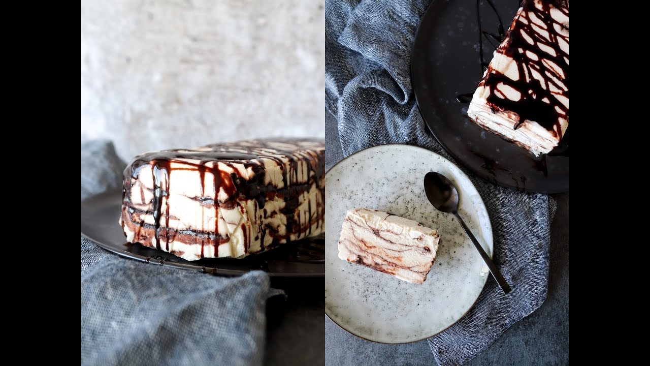 Vanilla Parfait With Chocolate Syrup - No Machine Ice Cream - By One Kitchen