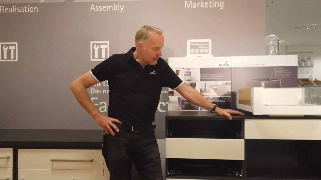 Paul erklärt's: Push to open Silent Öffnungssystem für Actro YOU und Actro 5 D Führungen | Hettich