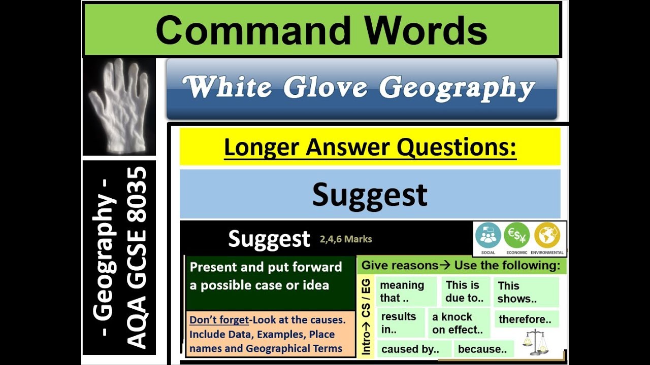 AQA Geography command words suggest