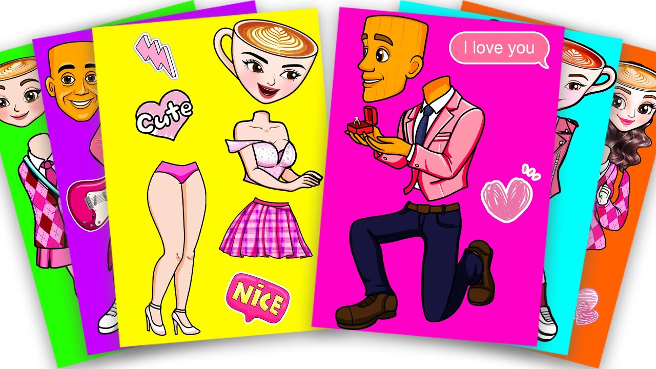 TUNG TUNG TUNG SAHUR PROPOSE BALLERINA CAPPUCCINA - BRAINROT | Sticker Book DIY
