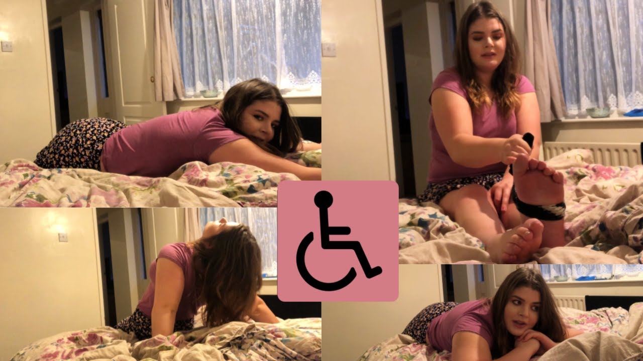 ♿️Stretching as a paraplegic woman! hip/back pain relief and foot drop exercises