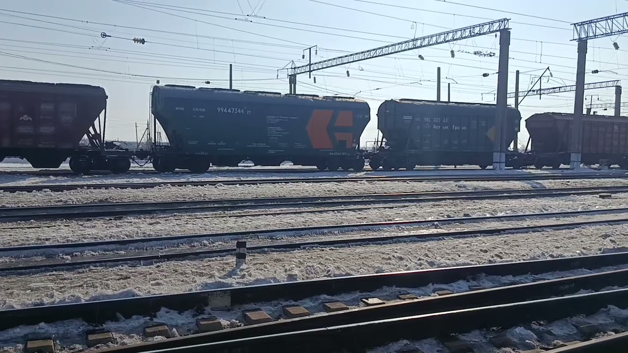 ВЛ80с-1323(тчэ-14 Караганда) с Чётным Грузовым Поездом 