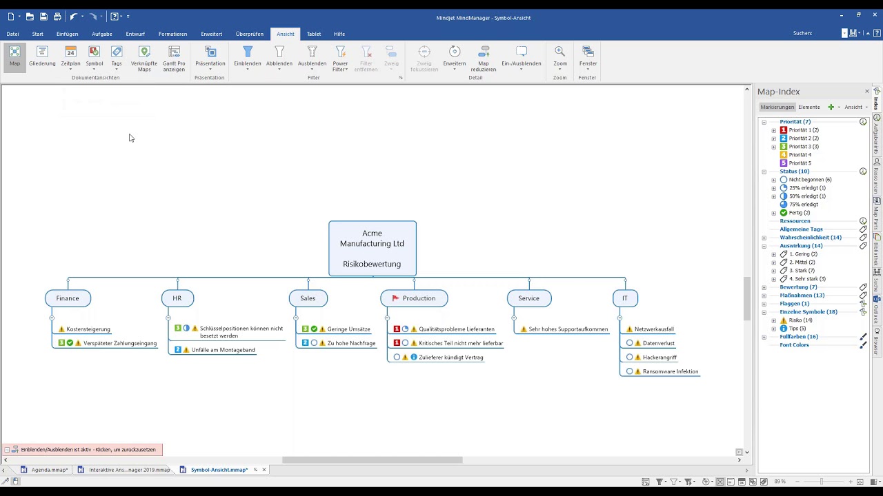 Interaktive Ansichten in MindManager dank SmartRules | 2019