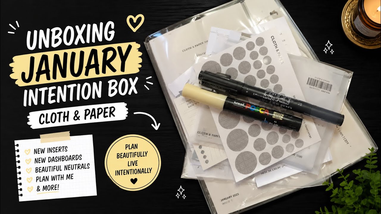 Unboxed my January Cloth and Paper subscription box ￼