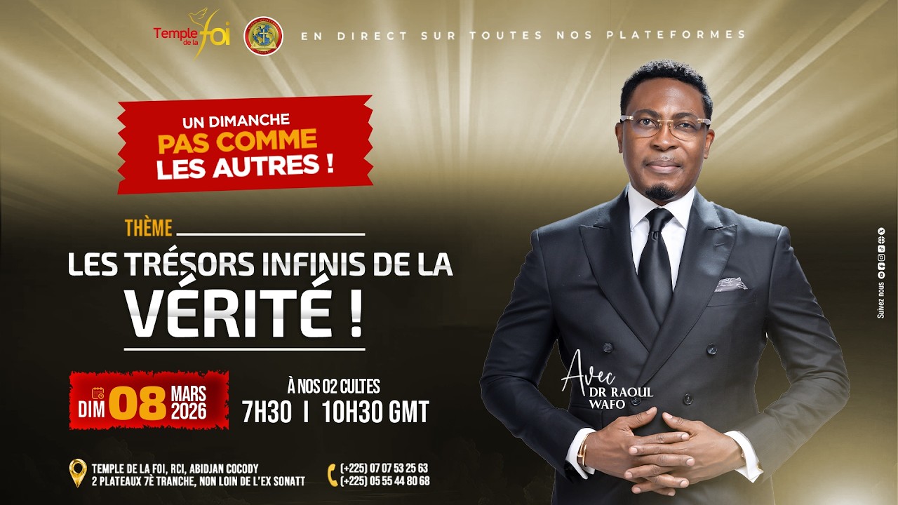 🔥2ÈME CULTE - UN DIMANCHE PAS COMME LES AUTRES I 08 MARS 2026 / TEMPLE DE LA FOI🔥