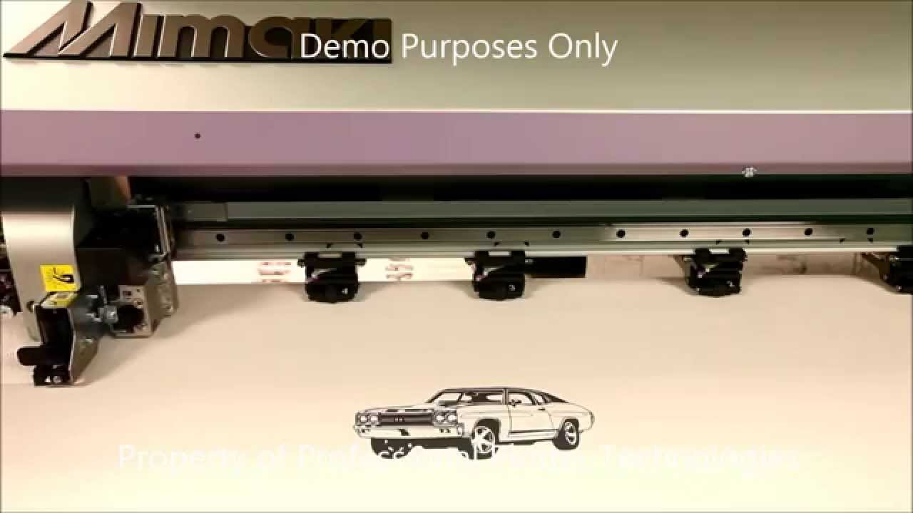 Mimaki Print and Cut Demo on Mimaki CJV30 Eco Solvent Banner print and cut plotter