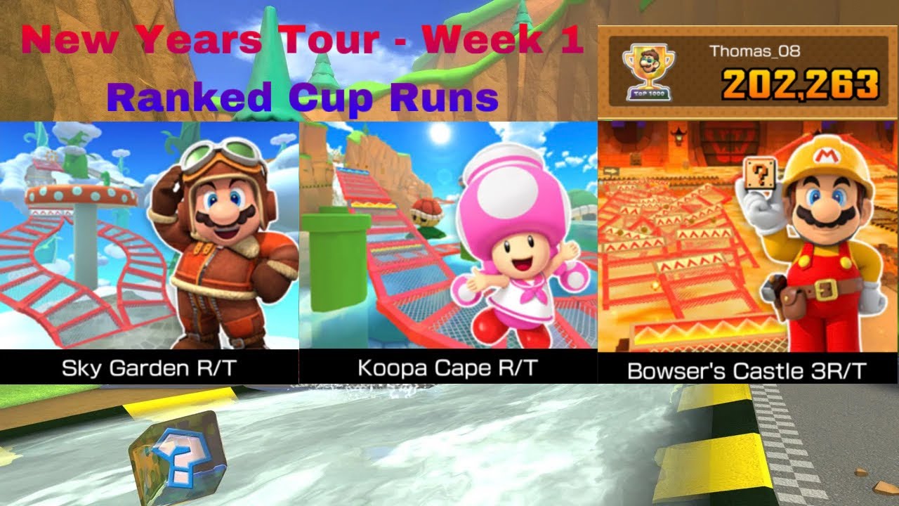 Mario Kart Tour - New Years Tour Week 1 Ranked Cup Runs