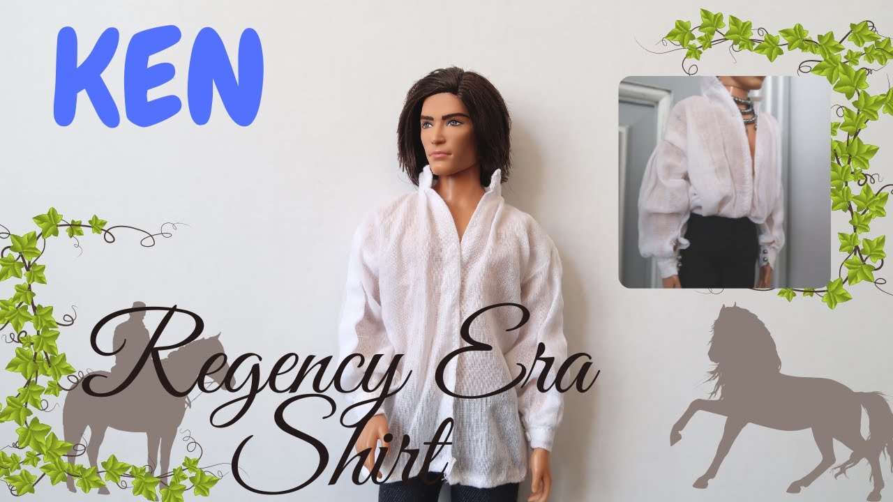 How To Make Ken Doll Regency Era Shirt Tutorial || KK Doll Village