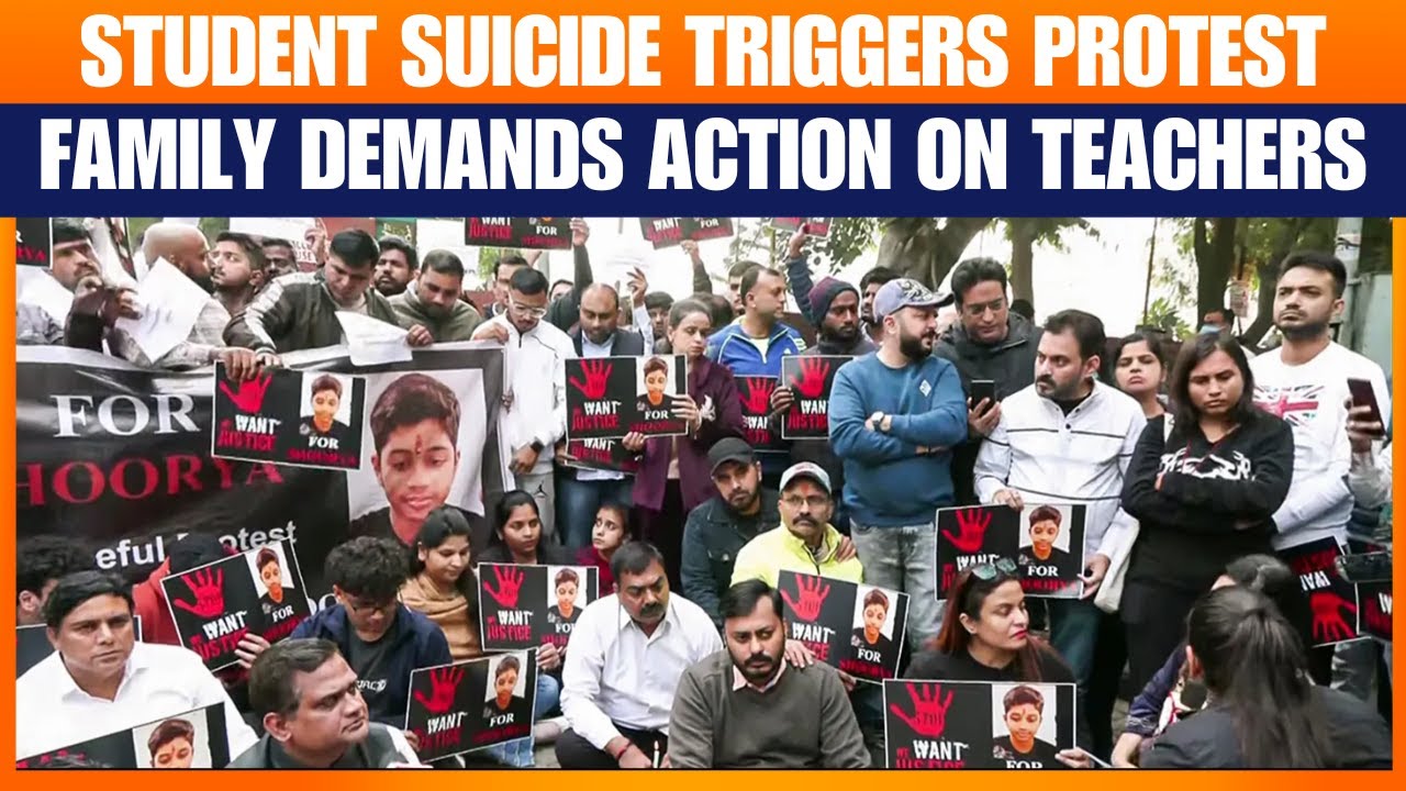 Family Protests After Class 10 Student Dies By Suicide At Delhi’s St Columba’s School | News9